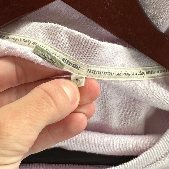 Anthropologie Saturday Sunday Oversized Pink Velvet Tee - Picture 3 of 3